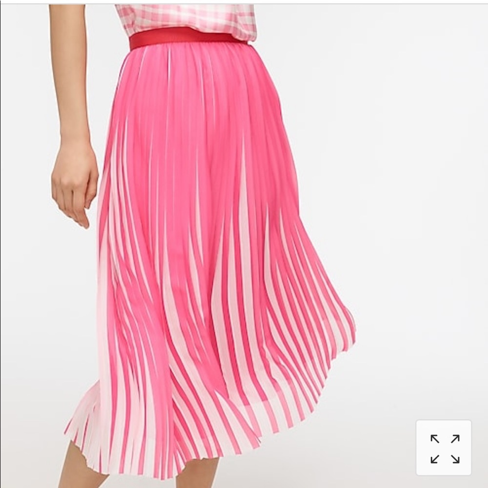 Pleated midi skirt in peekaboo stripe - Picture 3 of 3